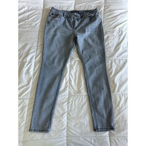 Kardashian Kollection Relaxed Boyfriend Jeans Women's Size 14, Stretchy Lt Blue